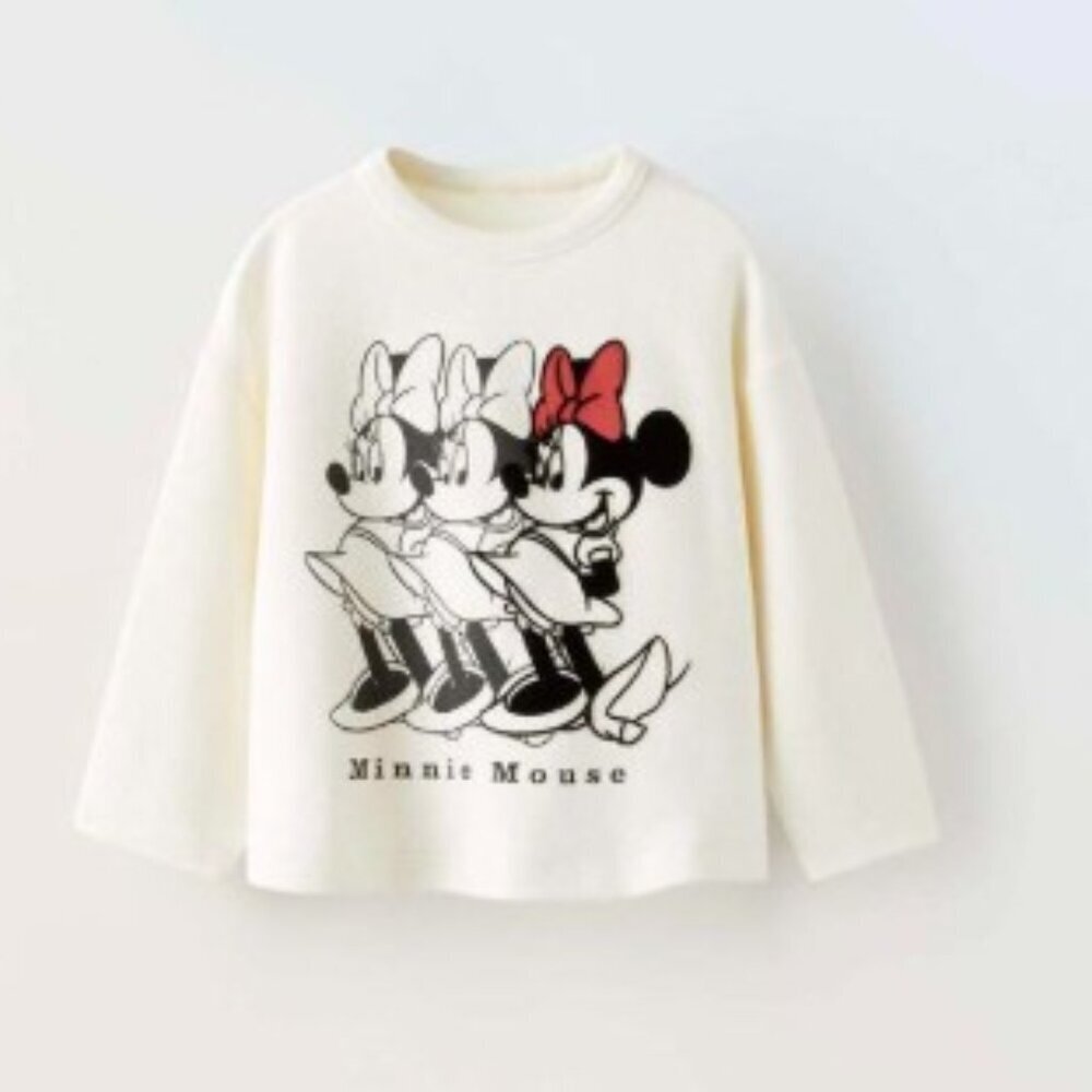 Zara Minnie Soft Touch Long T-shirt SIZE 110CM 4-5 YEARS 6061/528/712